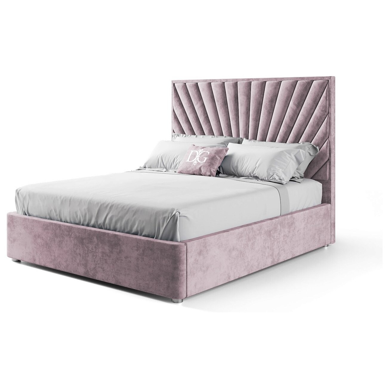 Кровать двуспальная 180х200 сиреневая Sicilia - изображение 2