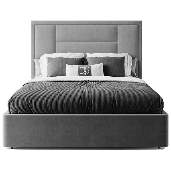 Кровать полутораспальная 140х200 жемчужно-серая "Токио" - изображение 1