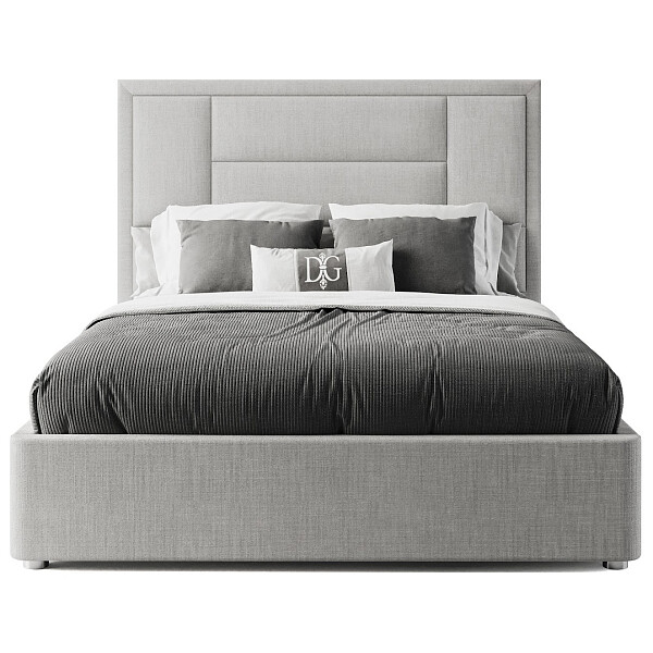 Кровать двуспальная 160х200 серая "Токио" - изображение 1