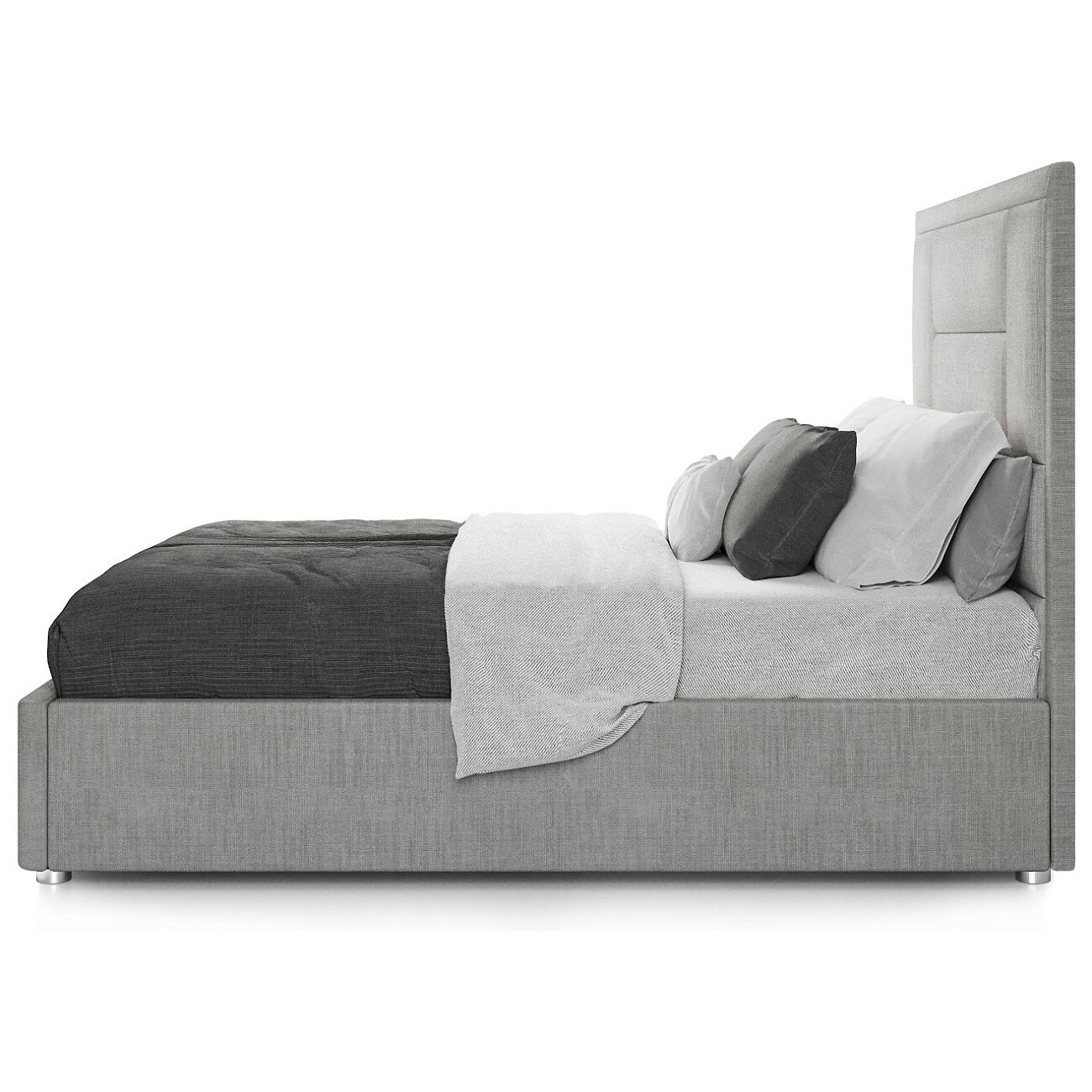 Кровать двуспальная 160х200 серая "Токио" - изображение 3