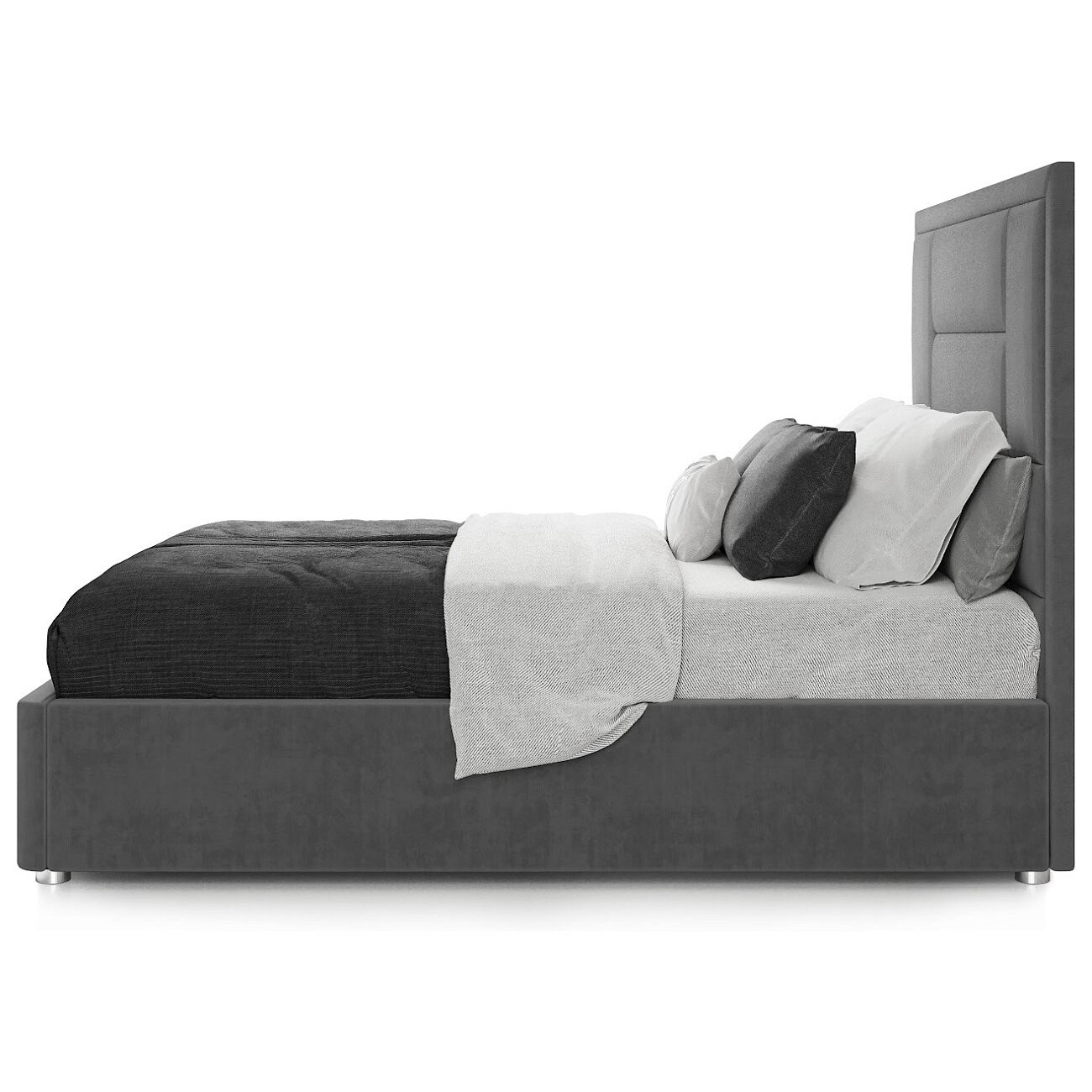 Кровать двуспальная 160х200 жемчужно-серая "Токио" - изображение 3