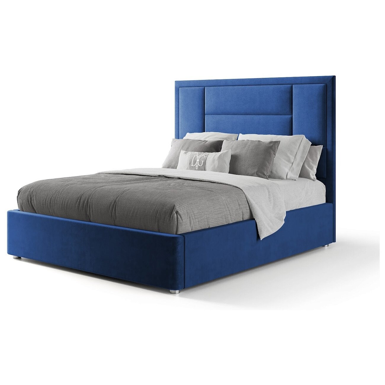 Кровать двуспальная 160х200 синяя "Токио" - изображение 2