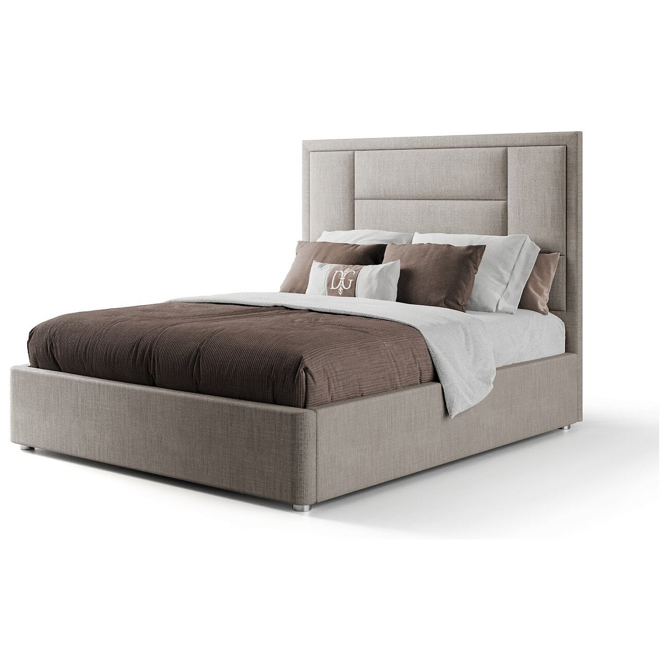 Кровать двуспальная 180х200 коричневая "Токио" - изображение 2