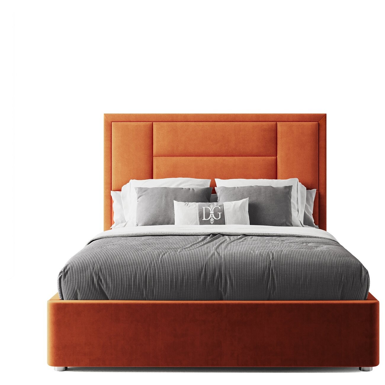 Кровать двуспальная 180х200 оранжевая "Токио" - изображение 3