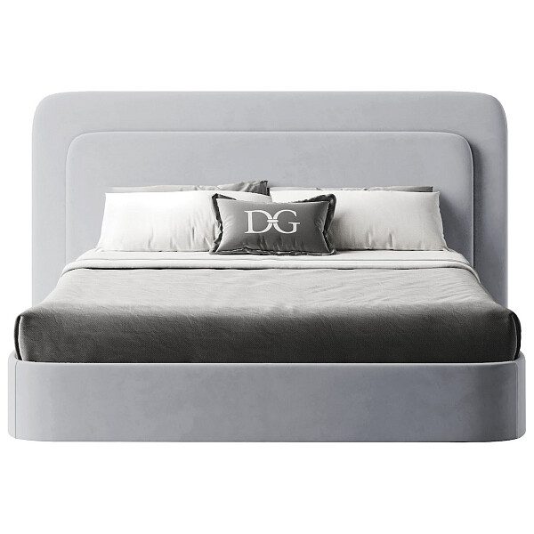 Кровать двуспальная 180х200 серая Cascade - изображение 1