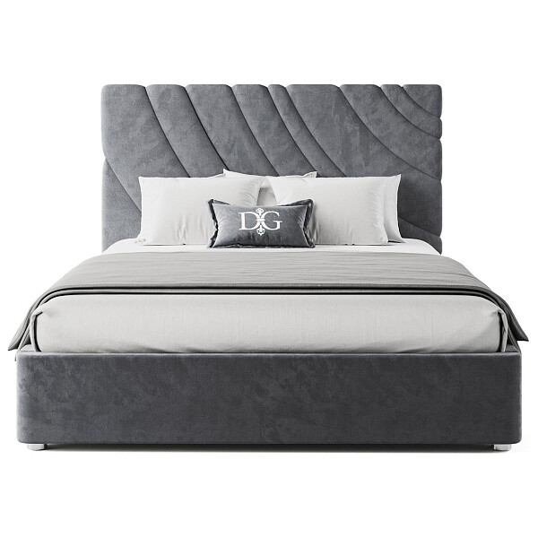 Кровать двуспальная 180х200 серая Celine - изображение 1