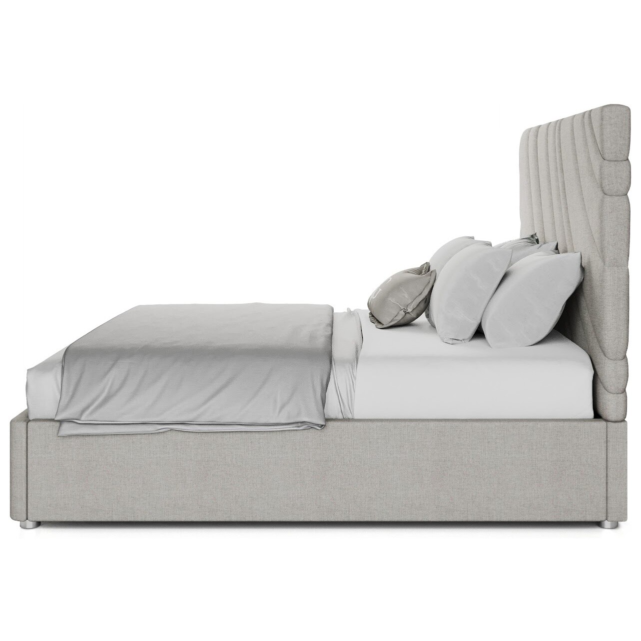 Кровать двуспальная 160х200 светло-бежевая Celine - изображение 3