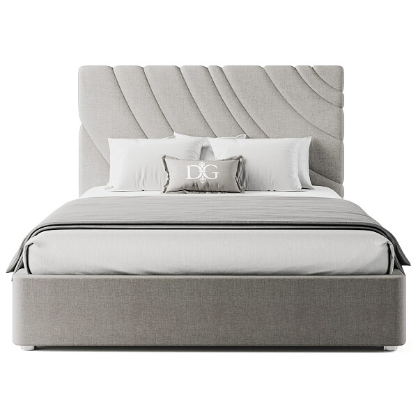 Кровать двуспальная 180х200 светло-бежевая Celine - изображение 1