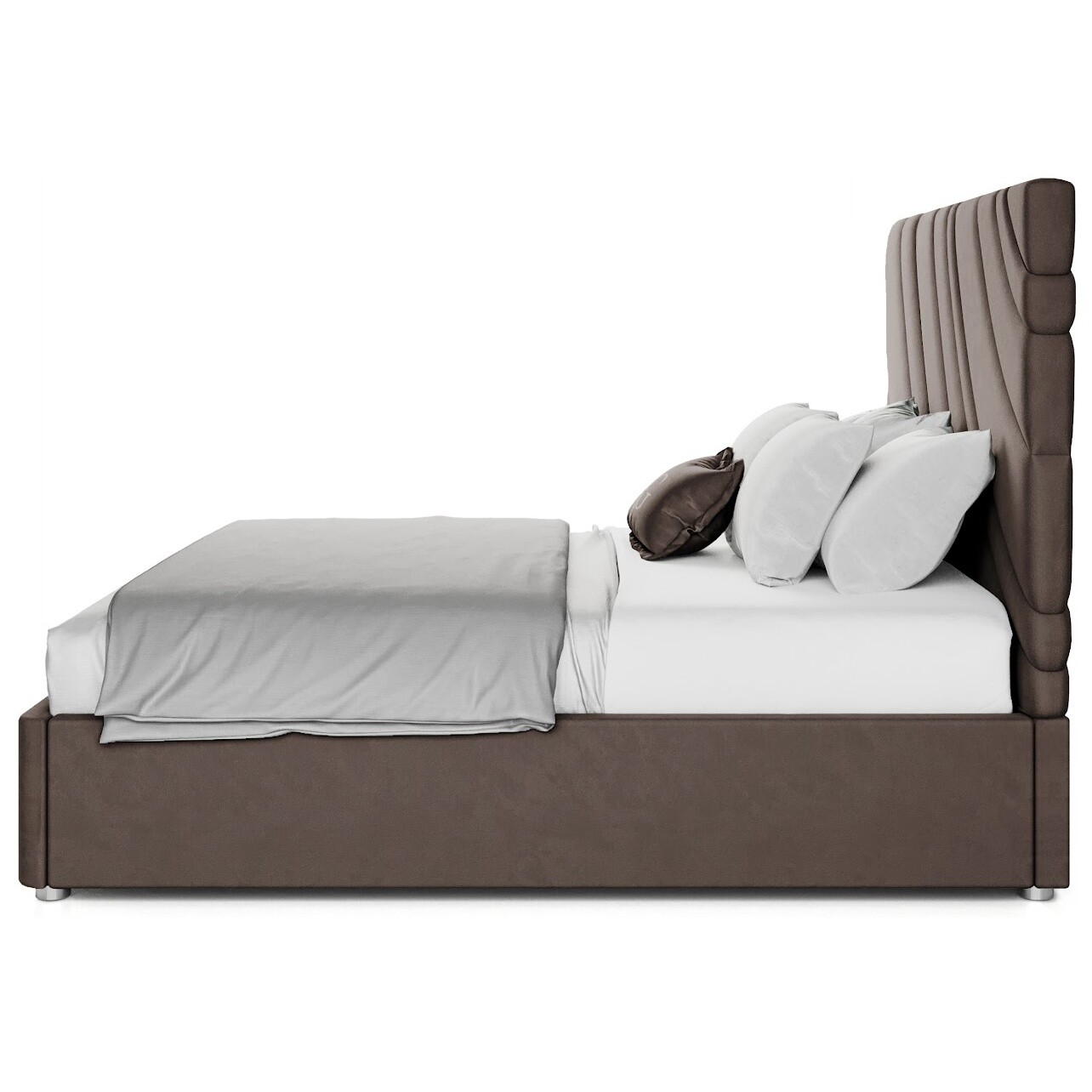 Кровать двуспальная 160х200 молочно-шоколадная Celine - изображение 3