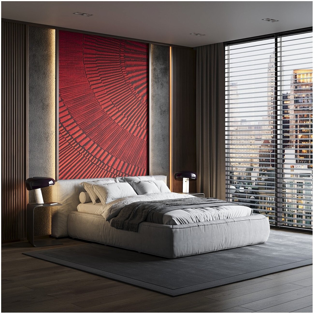 Кровать двуспальная 160х200 светло-серая "Хантер" - изображение 2