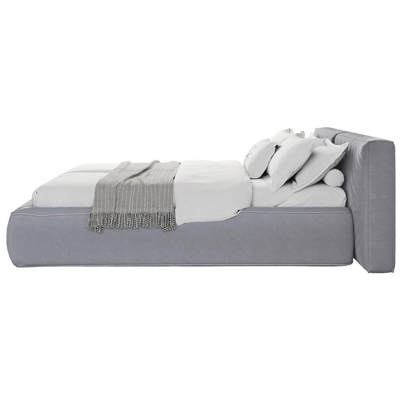 Кровать двуспальная 160х200 светло-серая "Хантер" - изображение 5