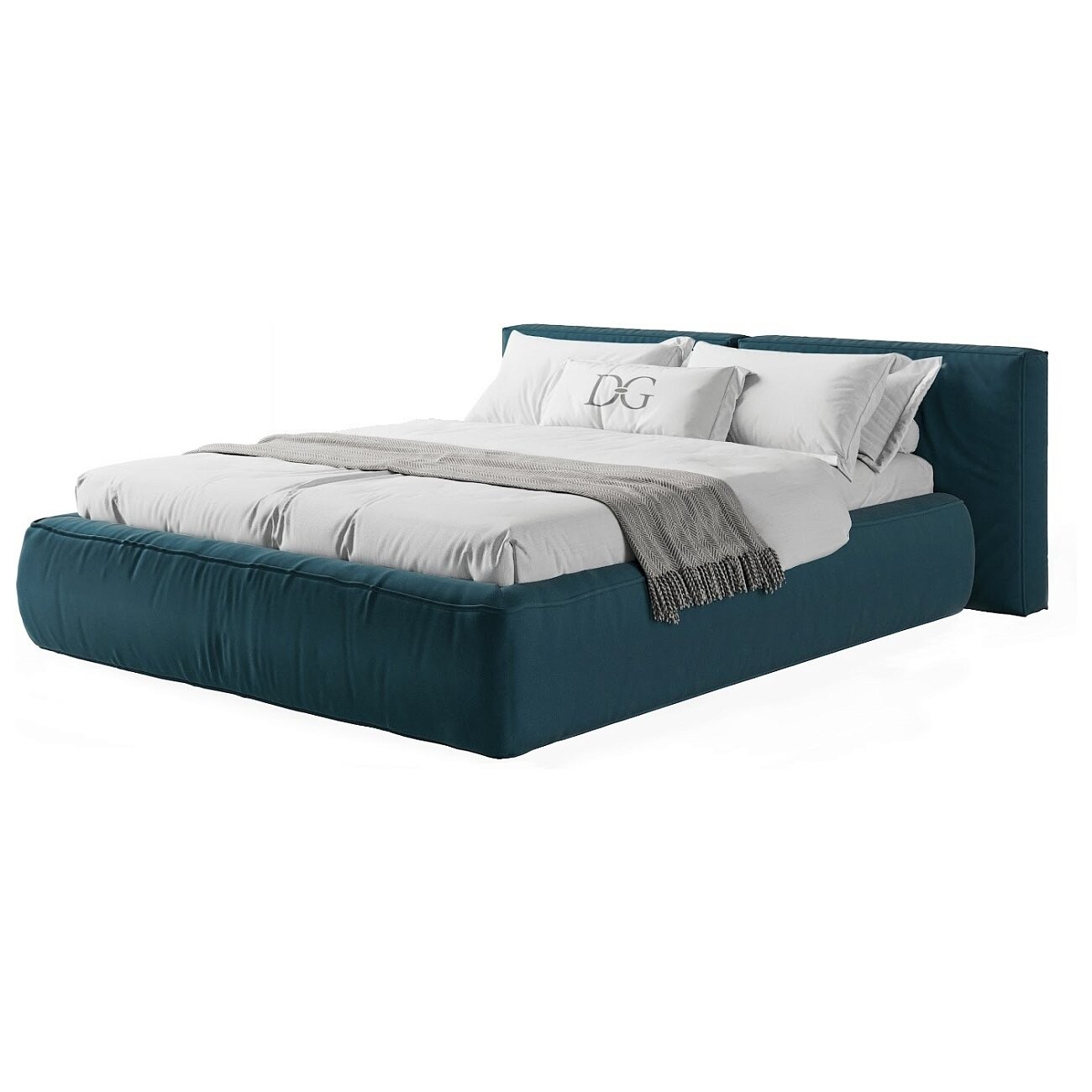 Кровать двуспальная 160х200 изумрудная "Хантер" - изображение 4