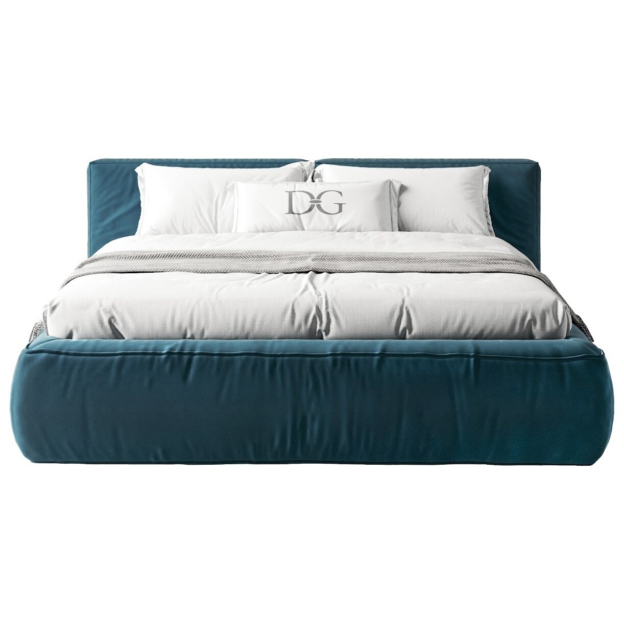 Кровать двуспальная 180х200 изумрудная "Хантер" - изображение 3