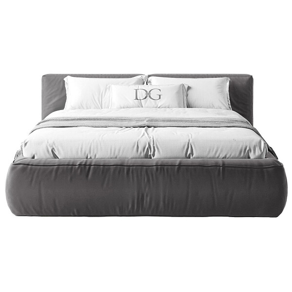 Кровать двуспальная 160х200 серая "Хантер" - изображение 1