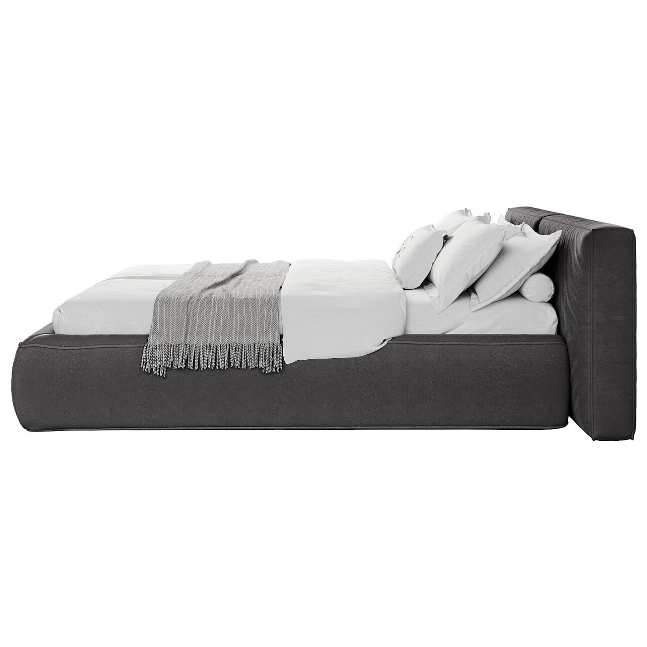 Кровать двуспальная 160х200 серая "Хантер" - изображение 3