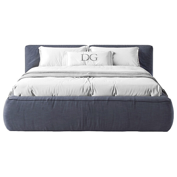 Кровать двуспальная 160х200 синяя "Хантер" - изображение 1