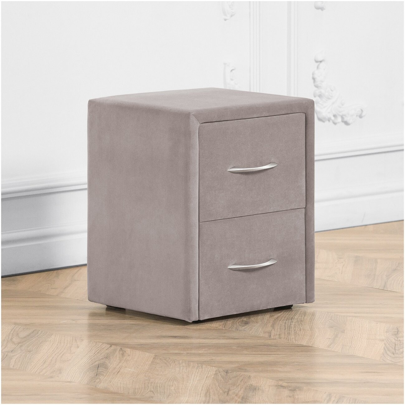 Прикроватная тумбочка с двумя ящиками мокко Эстетика - изображение 2