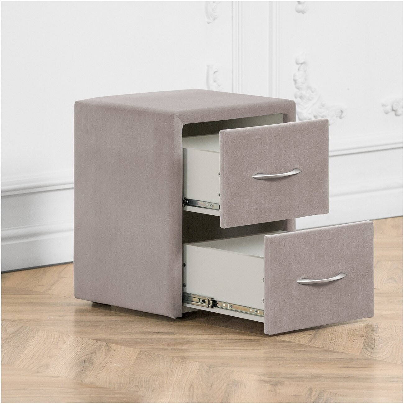Прикроватная тумбочка с двумя ящиками мокко Эстетика - изображение 3