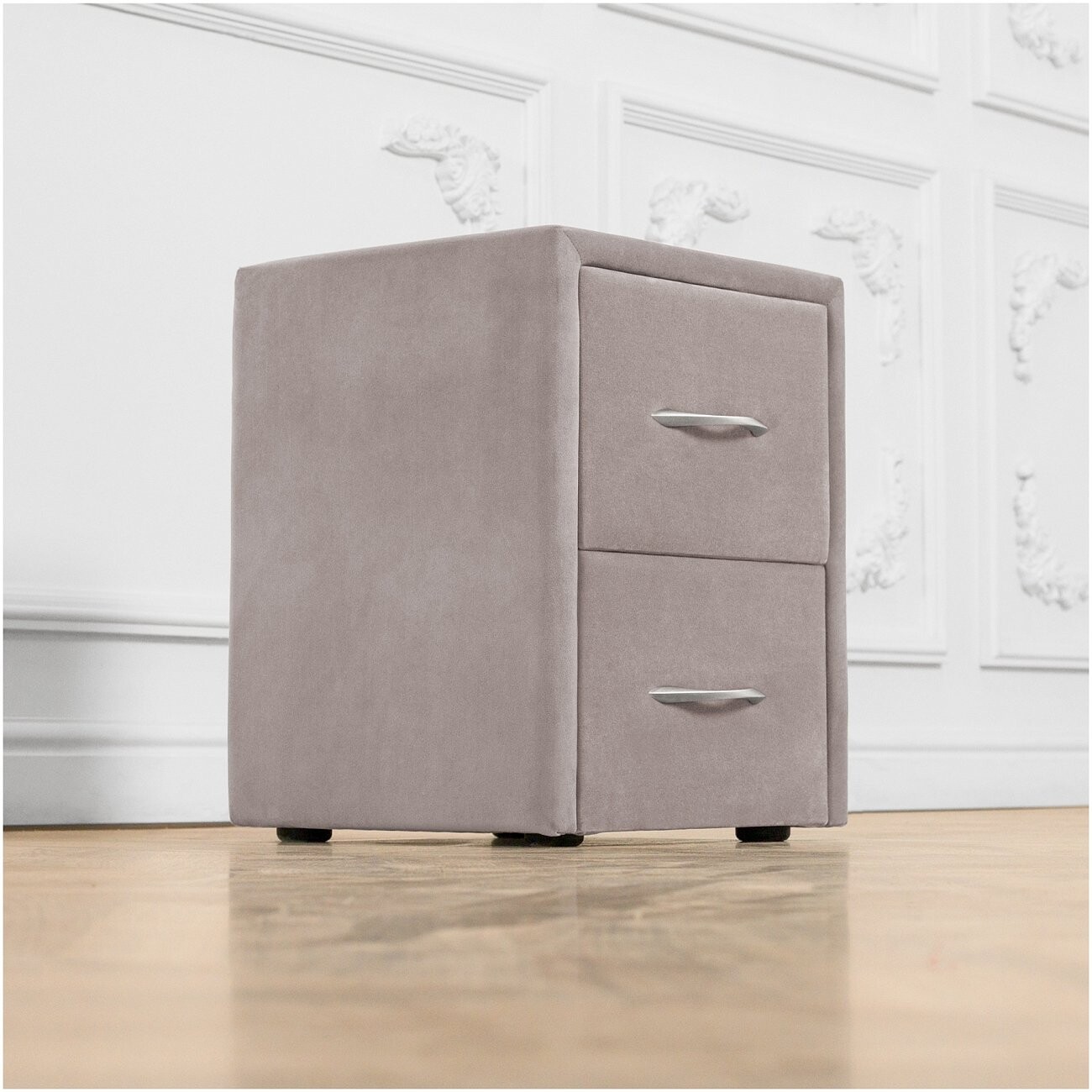 Прикроватная тумбочка с двумя ящиками мокко Эстетика - изображение 7