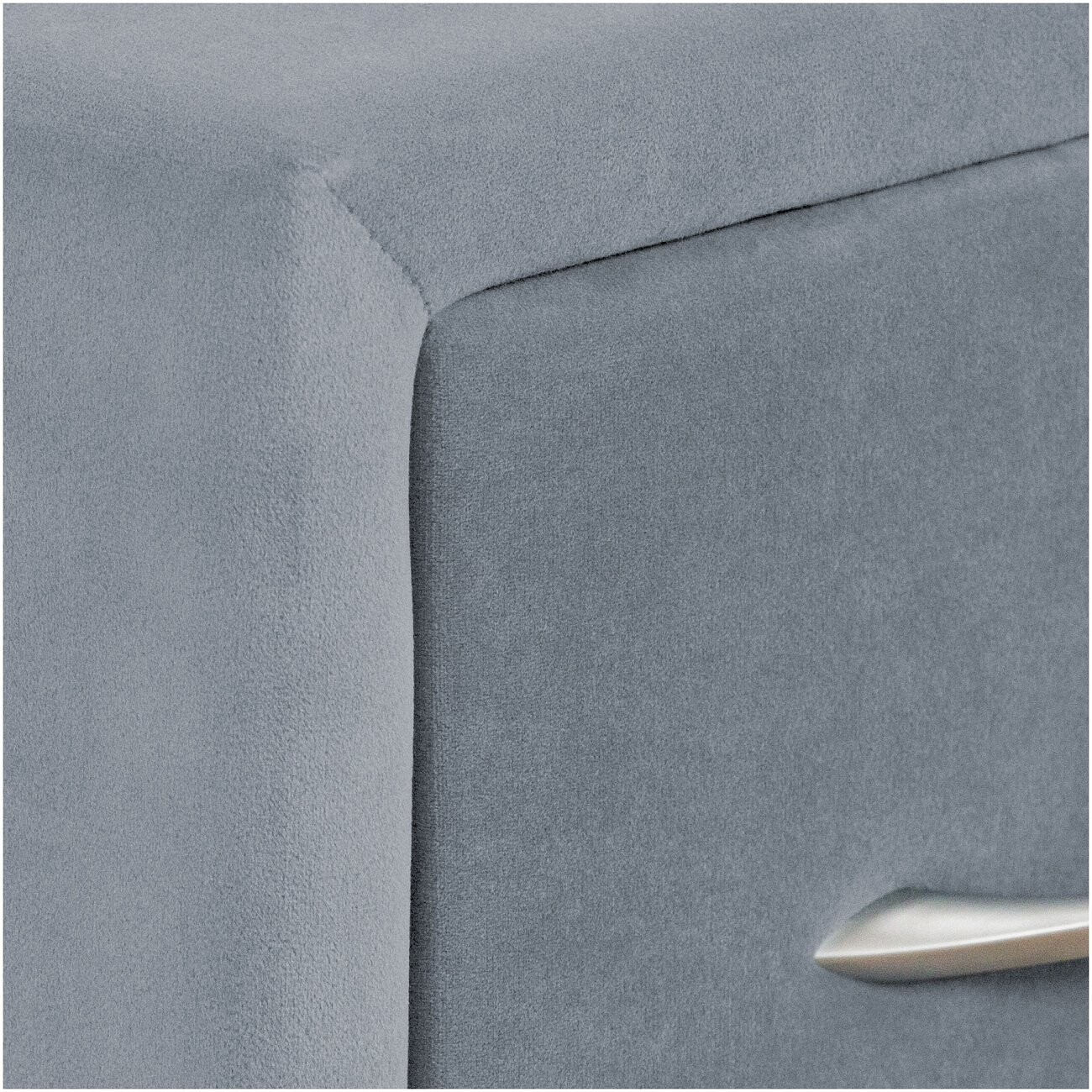 Прикроватная тумбочка с двумя ящиками серо-голубая Эстетика - изображение 5