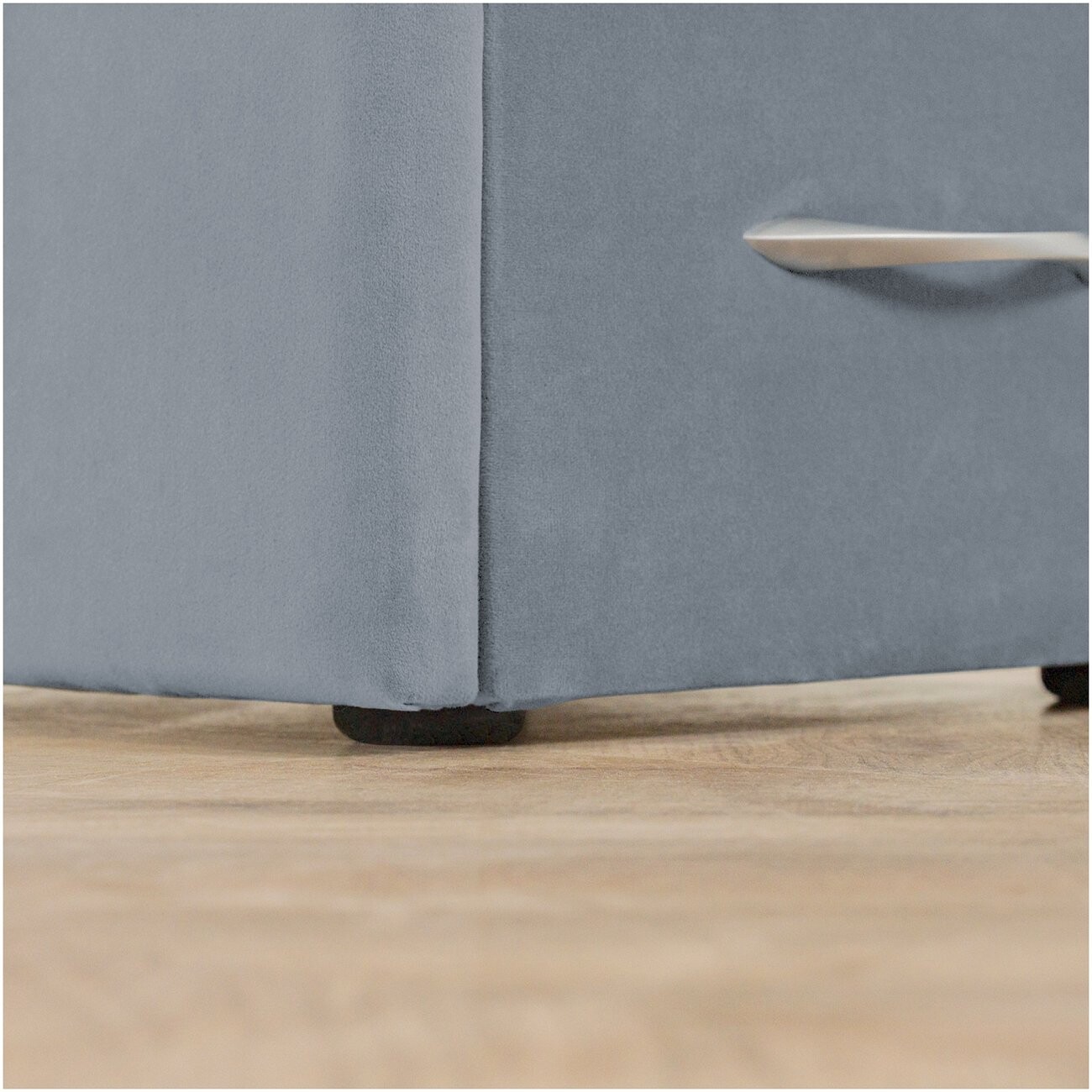 Прикроватная тумбочка с двумя ящиками серо-голубая Эстетика - изображение 6