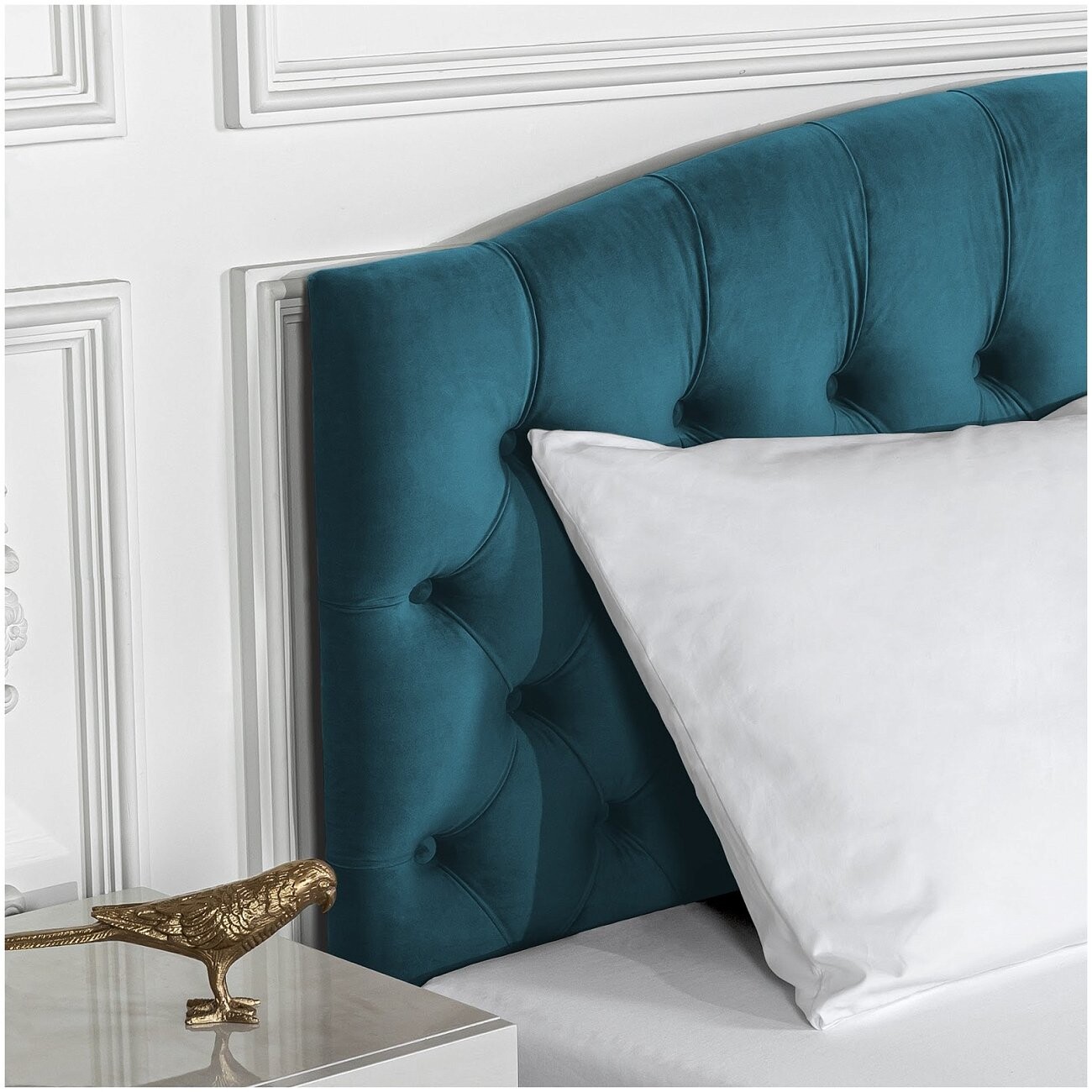 Кровать полутораспальная с подъемным механизмом 120х200 изумрудная "Грация" - изображение 4