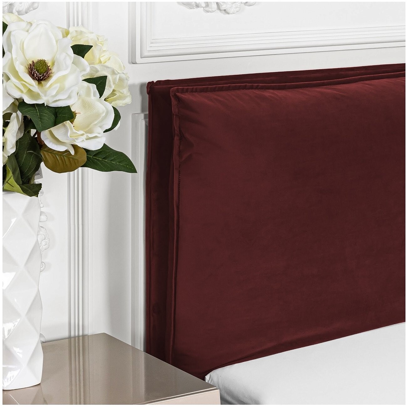 Кровать евро с подъемным механизмом 200х200 рубиново-красная "Эстетика" - изображение 3