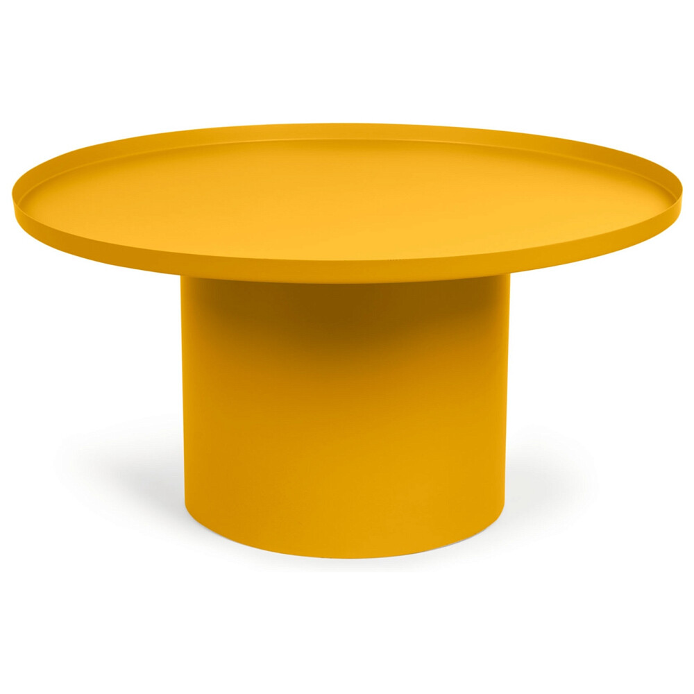  столик металлический круглый горчичный Fleksa от La Forma .
