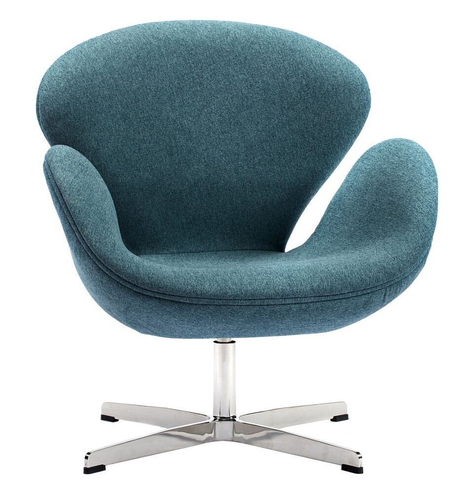 Кресло дизайнерское сине-зеленое Swan Chair - купить за 44790 руб в ...