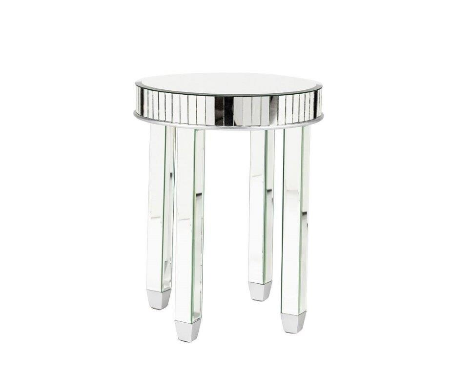 Приставной столик круглый зеркальный 45 см Cristal Small - изображение 2
