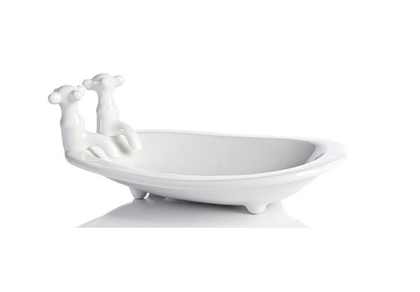Мыльница керамическая белая Mini bath - изображение 1