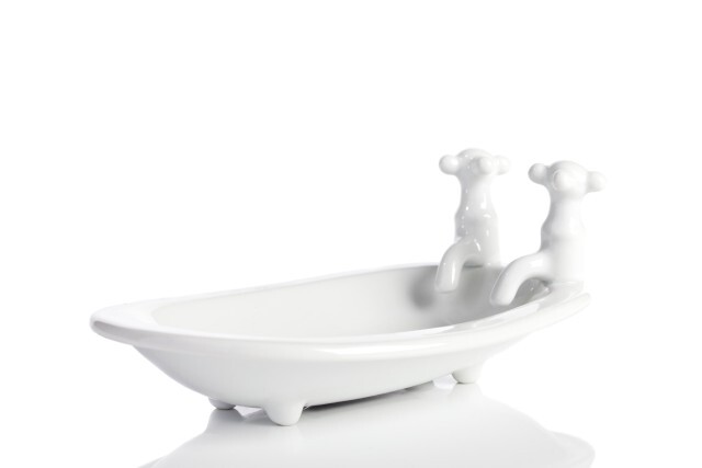 Мыльница керамическая белая Mini bath - изображение 2