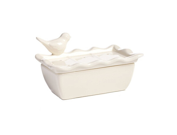 Мыльница керамическая белая Bird Trough - изображение 1