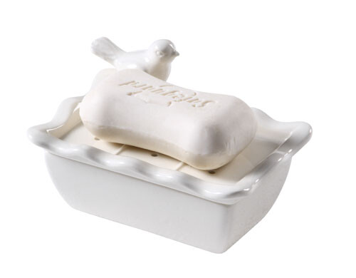 Мыльница керамическая белая Bird Trough - изображение 2