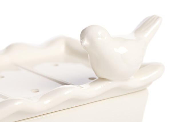 Мыльница керамическая белая Bird Trough - изображение 3