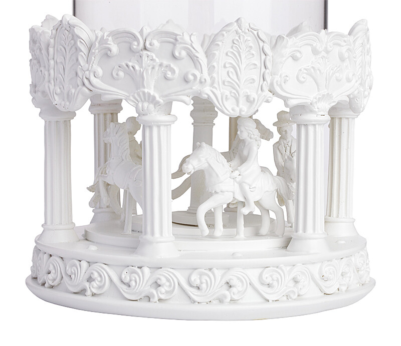 Ваза стеклянная с белым декором 58 см Grazia - изображение 2