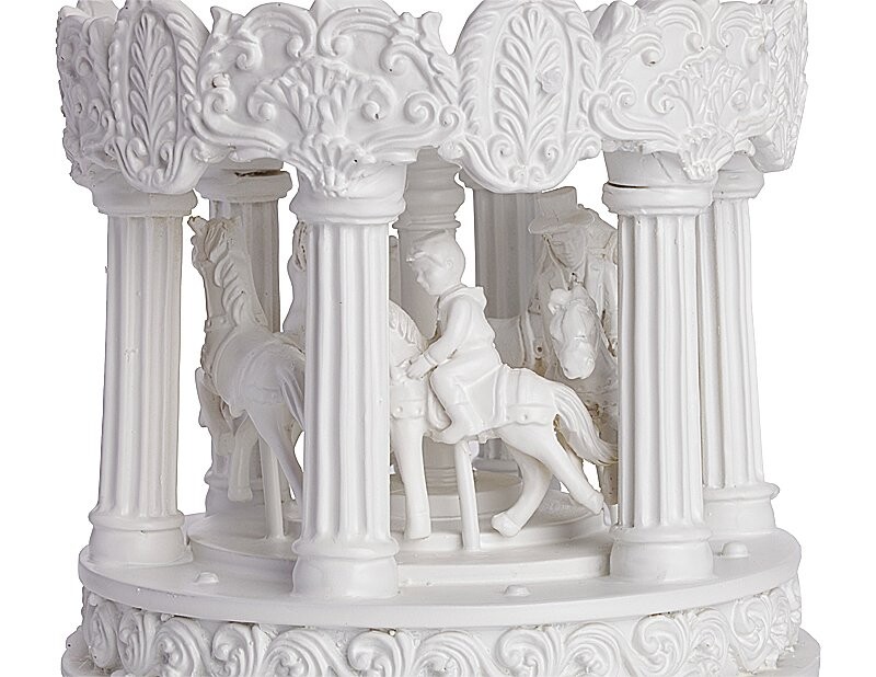 Ваза стеклянная с белым декором 58 см Grazia - изображение 3