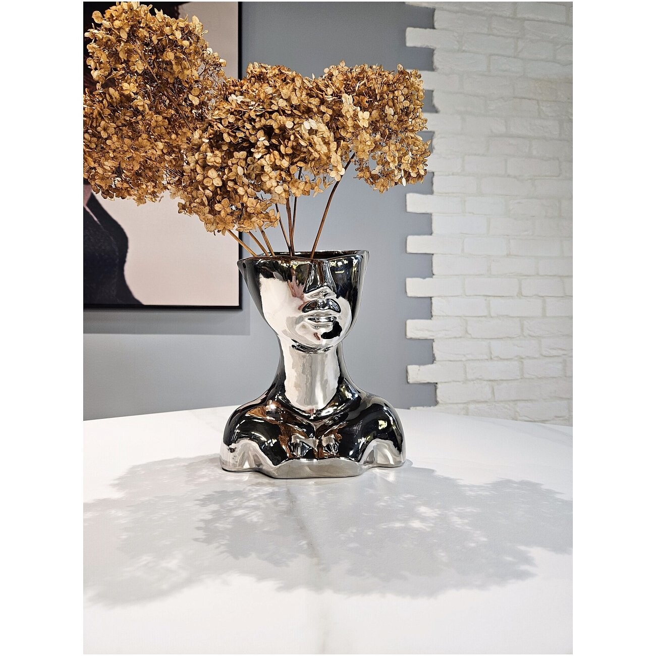 Ваза керамическая серебро Alien body ornaments - изображение 6