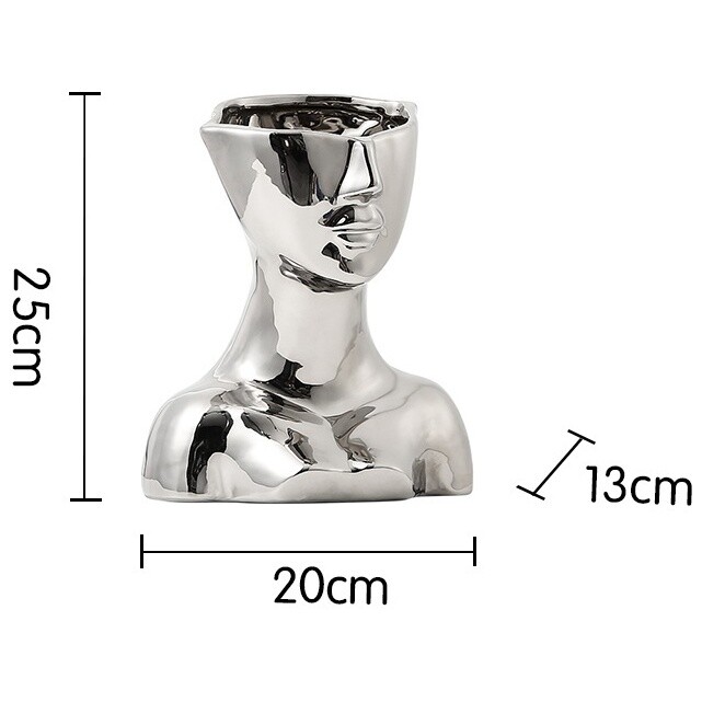 Ваза керамическая серебро Alien body ornaments - изображение 7