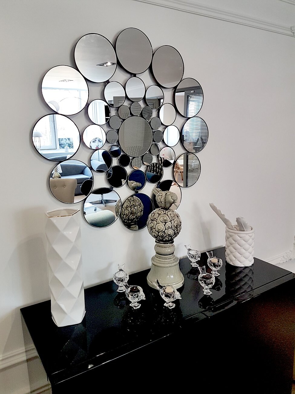 Ваза декоративная белая Allure Gold Tall - изображение 3