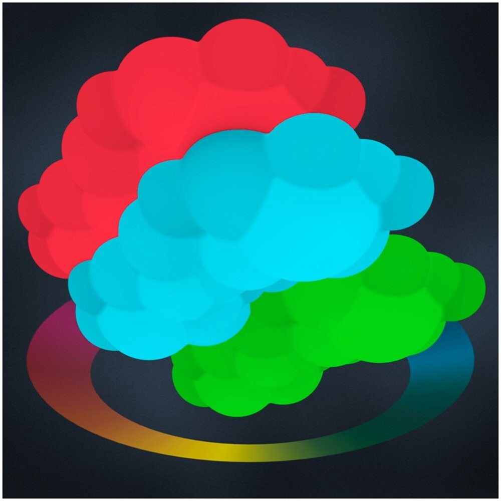 Люстра подвесная с подсветкой умный дом RGB белая Cloud