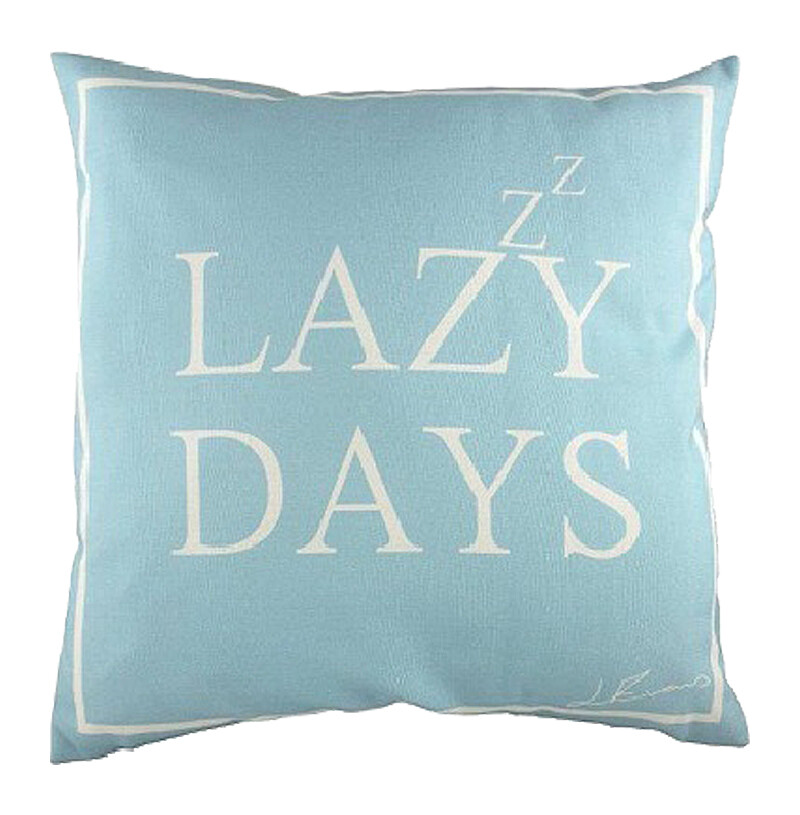 Подушка с надписью Lazy Days