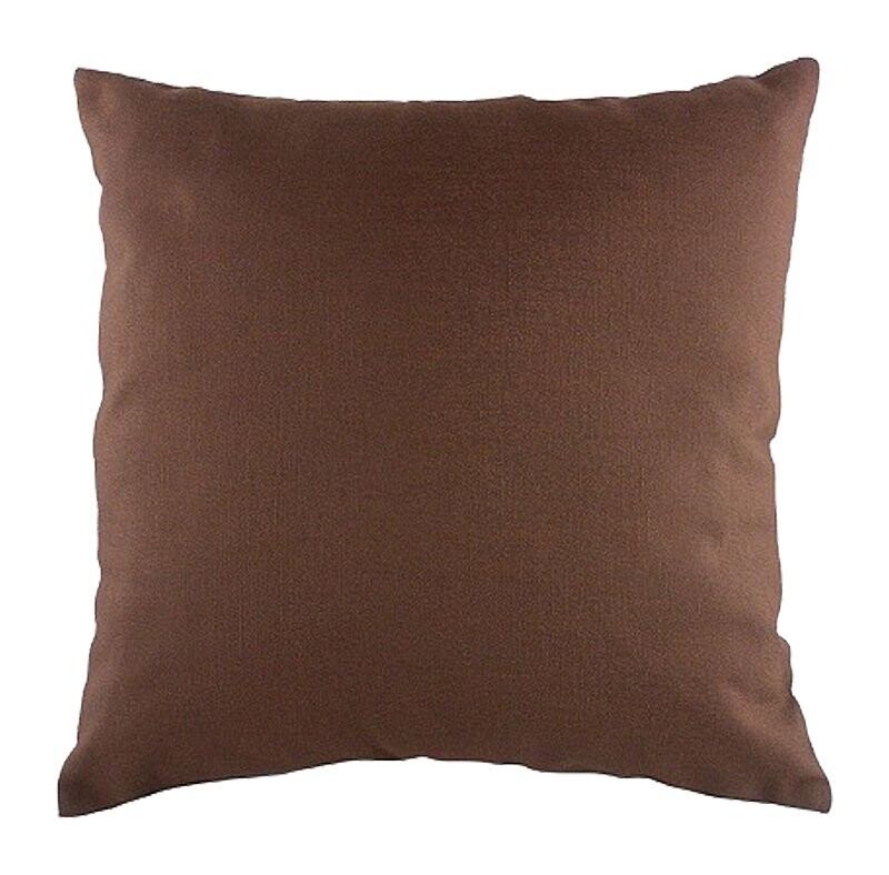 Однотонная коричневая подушка Brown