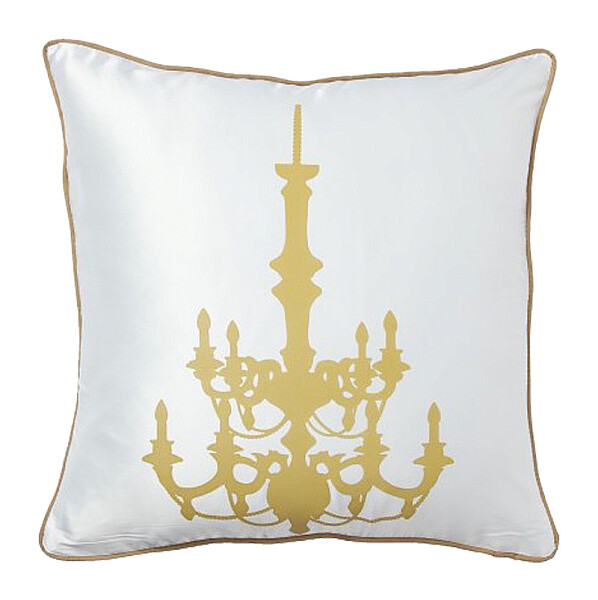 Подушка с золотым канделябром Chandelier White - изображение 1