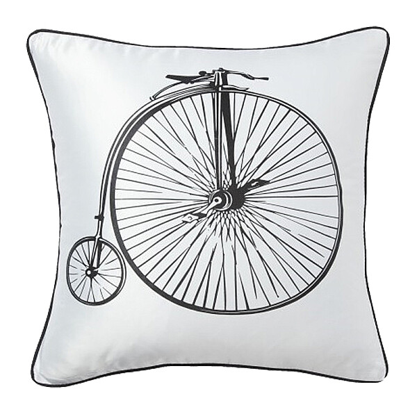 Подушка с ретро-велосипедом Retro Bicycle White - изображение 1