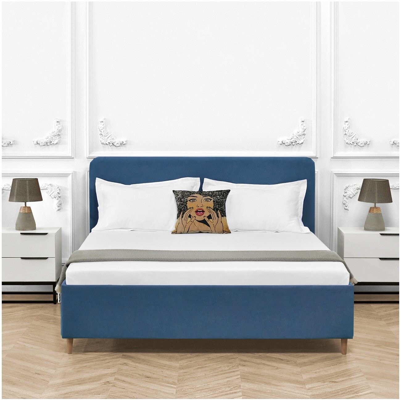 Кровать полутораспальная с закладными основаниями 140х200 капри "Сканди" - изображение 4