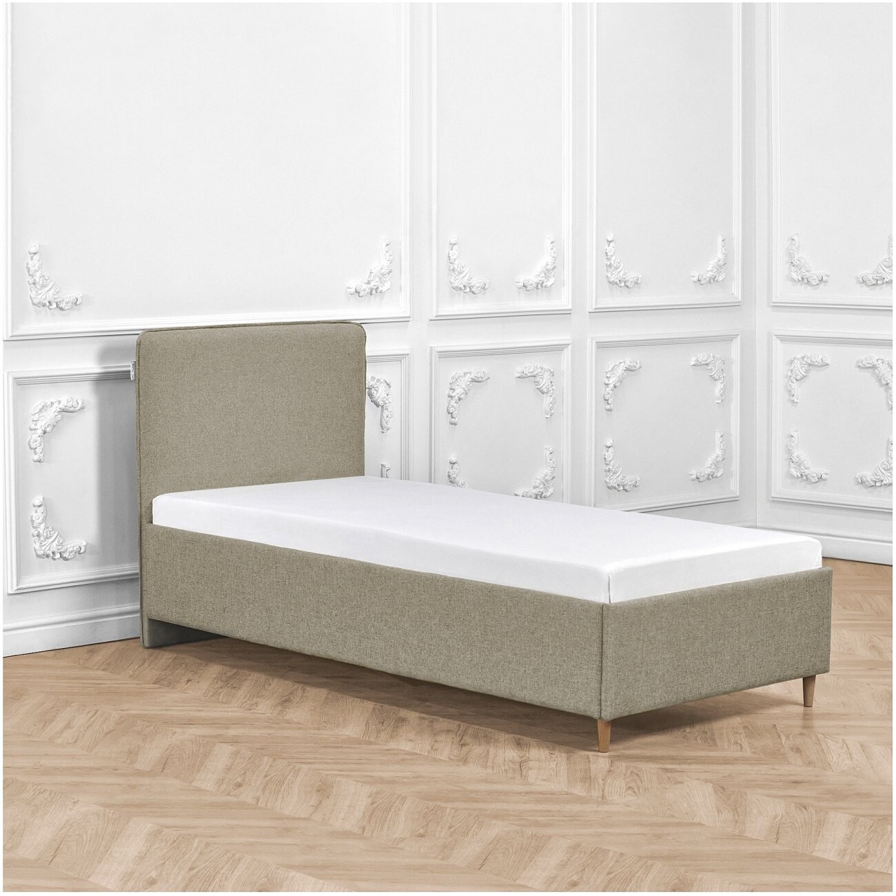 Кровать односпальная с ортопедическим основанием 90х200 коричневая Costa - изображение 4