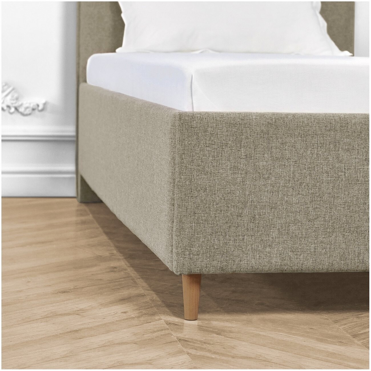 Кровать односпальная с ортопедическим основанием 90х200 коричневая Costa - изображение 6