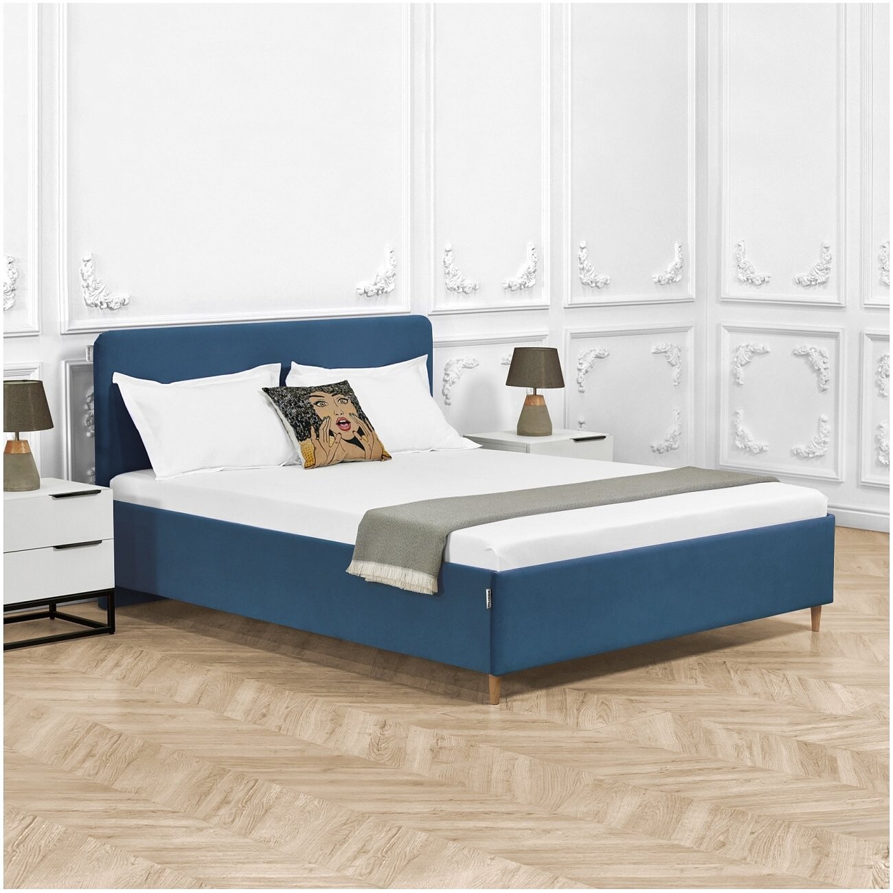 Кровать двуспальная с ортопедическим основанием 180х200 капри "Сканди ...