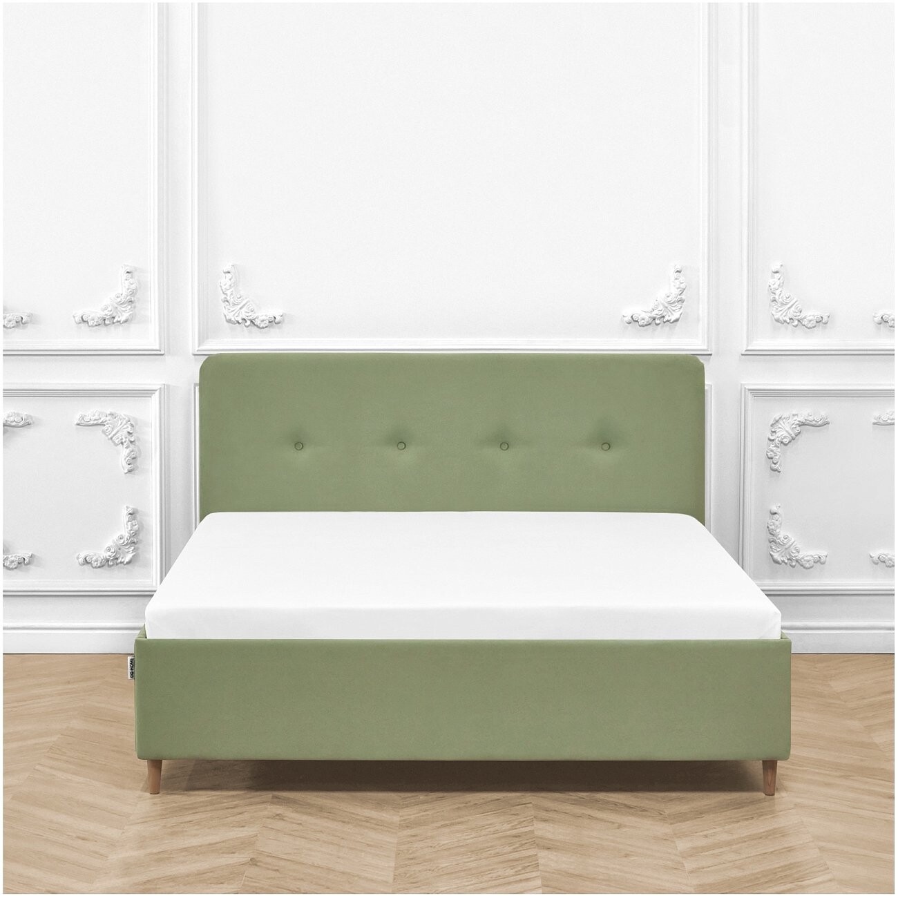 Кровать полутораспальная с ортопедическим основанием 120х200 светло-зеленый "Сканди" - изображение 7